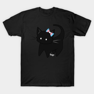 Trans Pride Ear Bow Kitty T-Shirt